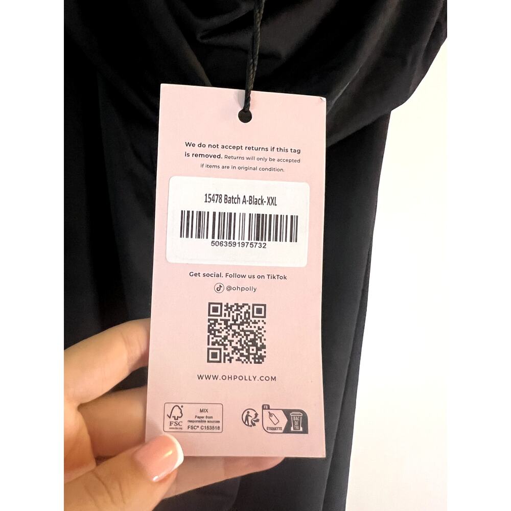 Oh Polly Merryth Soft-Jersey Halterneck Backless Maxi Dress Black Size XXL New - Picture 9 of 10
